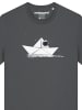 wat? Apparel T-Shirt Astronaut in paper boat in Grau