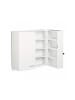 relaxdays Medikamentenschrank in Weiß - (B)53 x (H)53 x (T)20 cm