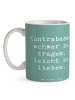 Mr. & Mrs. Panda Keramiktasse Spruch Kontrabass Liebe mit Spruch in Meeresbrise