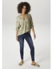 Aniston CASUAL Schlupfbluse in lindgrün-hellbeige-dunkelbeige
