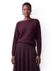 Zero  Strickpullover mit Fledermausärmeln in Chocolate Plum