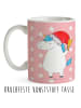 Mr. & Mrs. Panda Trinklernbecher Einhorn Weihnachtsmann ohne Spruch in Rot Pastell