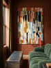 KADIMA DESIGN Teppich Wolle Handgetuftet BRUE Berber Collage Muster Wohnzimmer in Multicolor