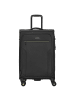 D&N Travel Line 9704 - 4-Rollen-Trolley M 68 cm erw. (grey) in schwarz