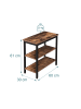 relaxdays Beistelltisch "Industrial" in Braun/ Schwarz - (B)60 x (H)61 x (T)30 cm