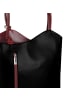 Toscanto Toscanto Schultertasche, Rucksack Leder schwarz, rot ca. 28cm