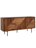 KADIMA DESIGN Sideboard aus Sheesham Holz und Metall, 148x72x40 cm, mit 3 Türen