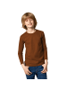 tectake Einfarbiges Langarm-Shirt für Kinder, braun