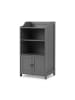 relaxdays Badezimmerschrank in Grau - (B)40,5 x (H)86 x (T)36 cm