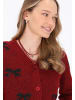 myMo Cardigan in burgundy melange