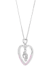 Adeliás Damen Anhänger – Herz Herzanhänger aus 925 Silber mit Zirkonia in silber