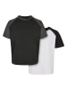 Urban Classics T-Shirt in white/black+black/charcoal