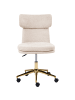 Beliani Bürostuhl GRANBY in Beige/Gold - (W) 58 x (H) 77 x (L) 58 cm