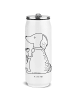 Mr. & Mrs. Panda Trinkflasche Hund Blume ohne Spruch in Weiß
