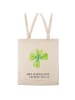 Mr. & Mrs. Panda Tragetasche Blume Kleeblatt mit Spruch in Creme