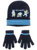 Bluey 2-tlg. Winter Set: Bluey Mütze & Handschuhe in Dunkelblau