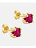 Diamant L'éternel Ohrringe aus 375 Gelbgold mit Rubin