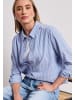 Street One Langarm Bluse aus Seersuckerqualität in Blau