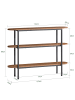 SoBuy Konsolentisch in Braun und Schwarz - (B)110 x (H)86 x (T)25cm