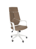 Beliani Bürostuhl DELIGHT in Braun/Weiß - (W) 64 x (H) 116 x (L) 64 cm