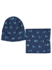 TupTam Unisex Set Kinder Beanie Mütze Schlauchschal in anthrazit-kombi