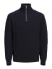 Jack & Jones Strickjacke mit Viertelreißverschluss in Navy Blazer