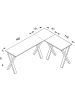 VCM  X Schreibtisch Eckschreibtisch L Form 190x160x50 in Silber / Honig-Eiche
