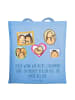 Mr. & Mrs. Panda Shopping Tasche Trennung von den Eltern mit Spruch in Sky Blue