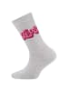 ewers 2er-Set Socken 2er Pack Love/Rippe in h.himbeere-hellsilber mel.