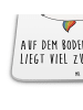 Mr. & Mrs. Panda Glasuntersetzer Einhorn Blümchentail mit Spruch in Weiß