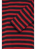 Pulz Langarm-Shirt PZSAHANA Regular fit in Navy Burned Red Striped