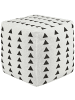 Beliani Pouf TARODI in Weiß/Schwarz - (W) 45 x (H) 45 x (L) 45 cm