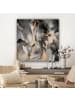 MuchoWow Leinwand bilder Abstrakte Kunst gold grau (BxH)