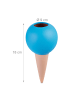 relaxdays 4 x Tonkegel in Terrakotta/ Blau - (H)18 x Ø 9 cm