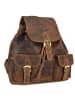 Greenburry Vintage City Rucksack Leder 35 cm in braun
