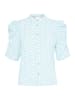 ICHI IXNINA MS Regular fit in Cloud Dancer w. Blue Flower