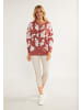Albee Women Strickjacke Mit Perlen in Altrosa Weiss