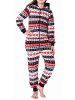 NORMANN Jumpsuit Overall Schlafanzug Pyjama Norweger - 70304 in rot
