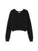 American Vintage Boxy Strickpullover mit Rundhals in NOIR