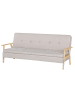 Beliani Schlafsofa TJORN in Beige/Braun - (W) 204 x (H) 84 x (L) 85 cm