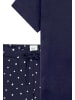 Schiesser Schlafanzug Mix & Relax in Blau / creme