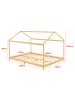 en.casa Kinderbett Vindafjord + HKSM in Beige (B)140cm (L)200cm