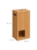 relaxdays Toilettenpapier Aufbewahrung in Natur - (B)25 x (H)50 x (T)14 cm