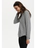 Kaffe Langarm-Bluse KAfana Regular fit in Black / Chalk Fan Print