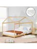 en.casa Kinderbett Vindafjord + HKSM in Beige (B)90cm (L)200cm