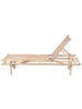 Beliani Gartenliege SULMONA in Braun - (W) 195 x (H) 100 x (L) 68 cm