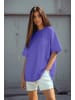 Reichstadt Reichstadt Oversized T-Shirt Damen Brand Stick 23RSW044 Light Purple L