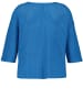 SAMOON Pullover 3/4 Arm Rundhals in Digital Blue