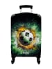NoBoringSuitCases Suitcase, Koffer, Reisekoffer Fußball orange grün