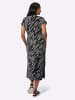 WITT WEIDEN Plisseekleid in schwarz-sand-bedruckt
